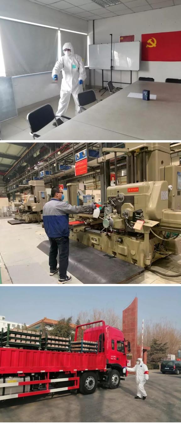 公共區(qū)域、生產車間：消毒、消毒、消毒